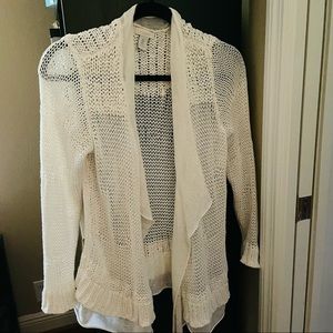 Chicos Crochet knit kimono top